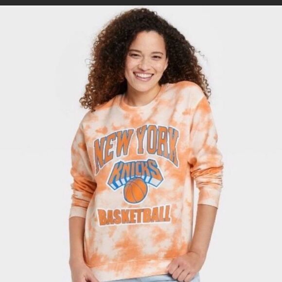 NY KNICKS HYBRID APPAREL TIE DYE CREWNECK SWEATSHIRT Size XS - Picture 1 of 8